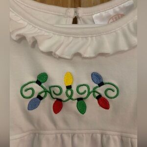 Sassy Kids Blanks Girls 4/5T White 3/4” Sleeves Christmas Dress